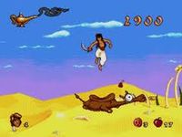 une photo d'Ã©cran de Disney s Aladdin sur Sega Megadrive